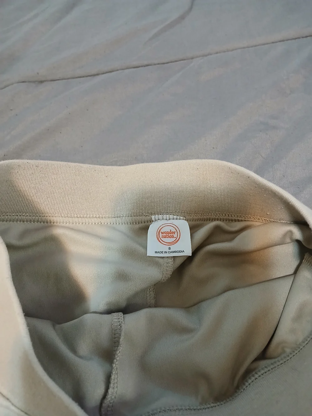 Wonder Nation Pleated Athletic School Uniform Tan Skort-Girls Sz 8